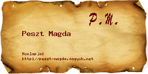Peszt Magda névjegykártya